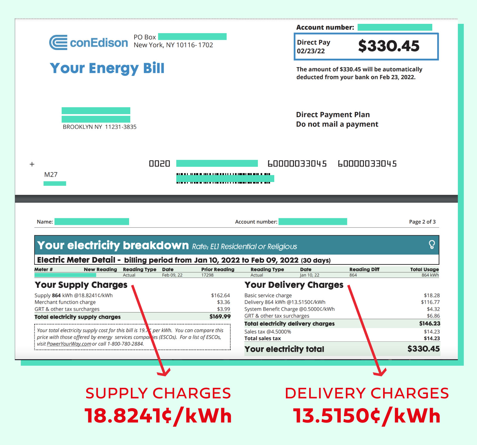 ConEdision energy bill